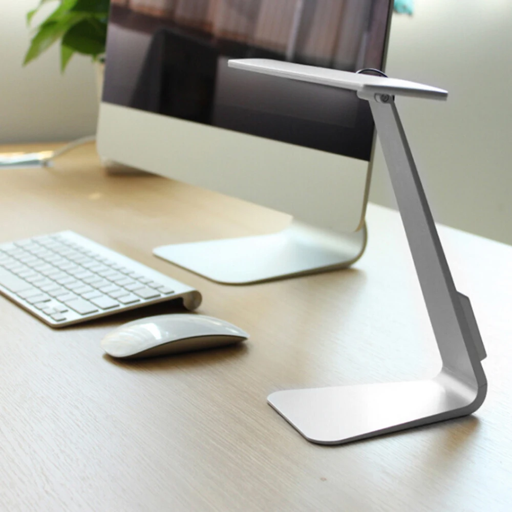 

Ultrathin Mac Style 3 Mode Dimming LED Reading Study Desk Lamp Soft Eye-Protection Night Light Folding Rechargeable Table Lamp