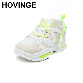 

HOVINGE Women Sneakers Fashion Patchwork Mesh Breathable Ladies Platform Shoes Height Increase Women's Vulcanized shoes