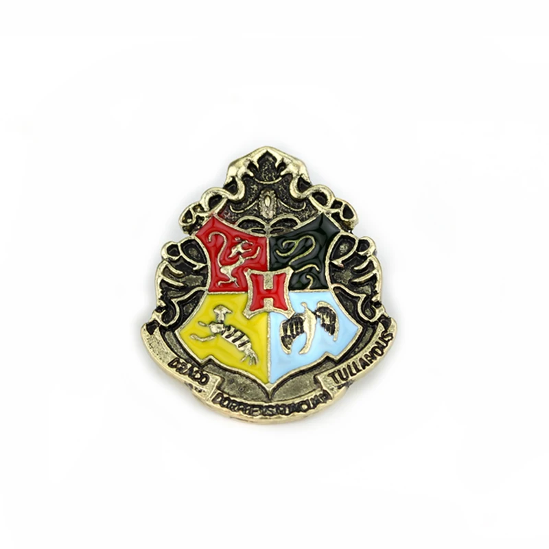 Горячая hp фильм Знак школы Хогвартс на булавке брошь с милой эмалевые броши, булавки дары святить 9/3/4 книги Косплэй подарок - Окраска металла: D048