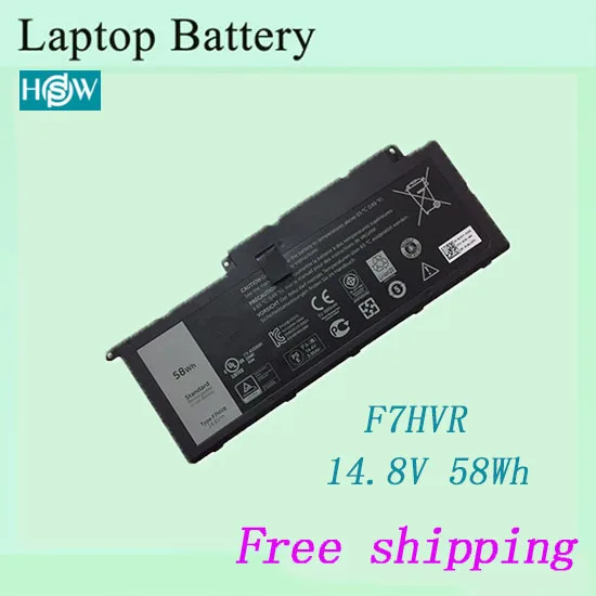 Аккумулятор для ноутбука Dell Inspiron 15 14 8 7537 в 58 Вт/ч F7HVR|Аккумуляторы ноутбуков| |