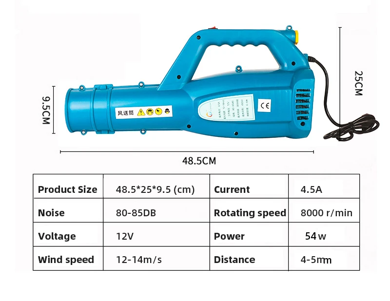 Inseticida elétrico pulverizador ventilador jardim ferramenta de