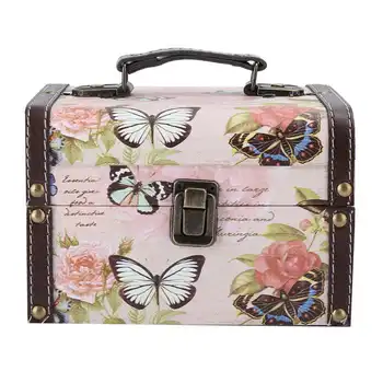 

Pure Jewelry Box Portable Jewelry Storage Case European Retro Style for Jewelry Gift for Mother's Day Decorations