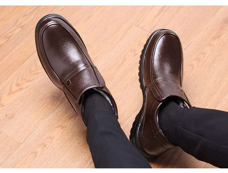 VESONAL/Коллекция года; сезон осень-зима; теплые кожаные мужские ботинки до щиколотки; зимняя обувь с мехом и плюшем; классические мужские повседневные ботинки; кроссовки; обувь