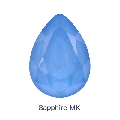 Sapphire MK Нежные яркие Мокко серии Tear Drop K9 стеклянные стразы хрустальные стразы Pointback клей для страз на одежду ремесла - Цвет: Sapphire MK