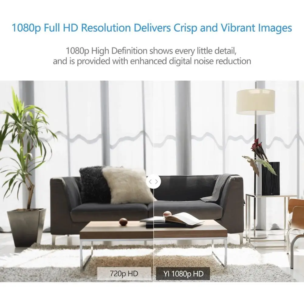 YI 1080p домашняя камера беспроводная IP система наблюдения безопасности (США/ЕС