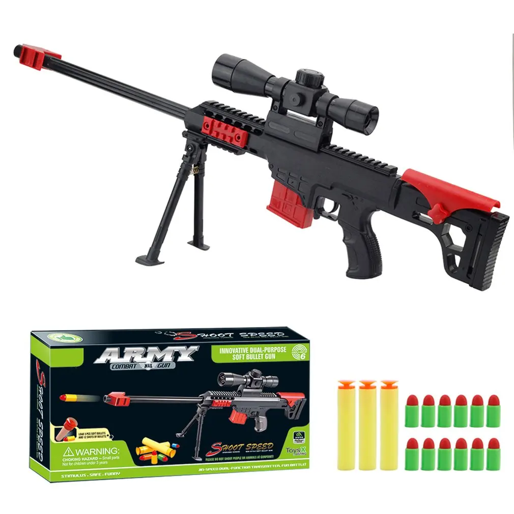 

Shootable Bullets Infrared Flashlight Sniper Rifle Plastic Material Children Toy Educational Funny Toy Birthday Gift