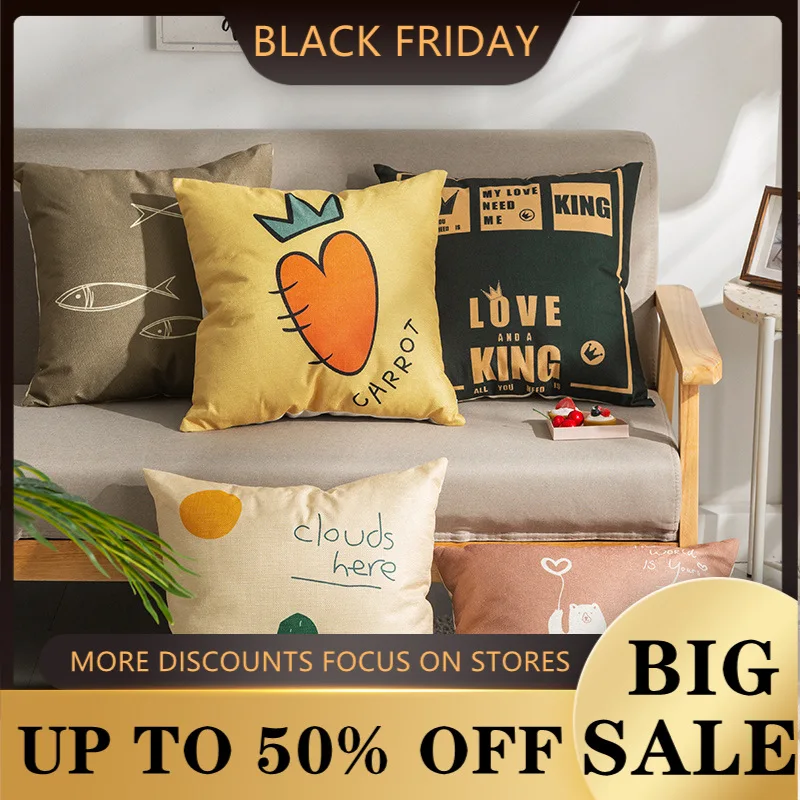 

Thick Linen Pillow Living Room Large Cushion Sofa Office Bed Head Cushion Simple Cushion Case pillow case decorative pillows
