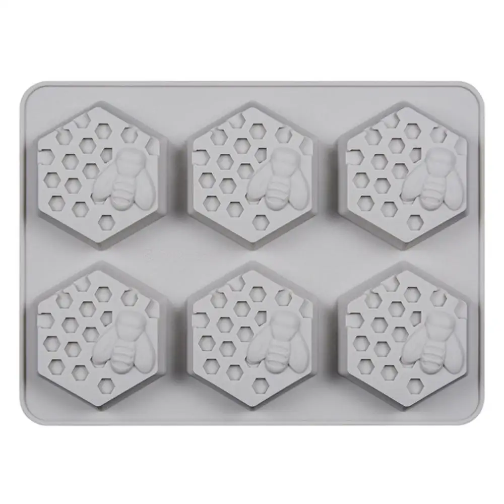 

6 Holes Non-Toxic Soft DIY Silicone Soap Mold for Handmade Soap Making Forms 3D Mould Soaps Molds Fun Gifts