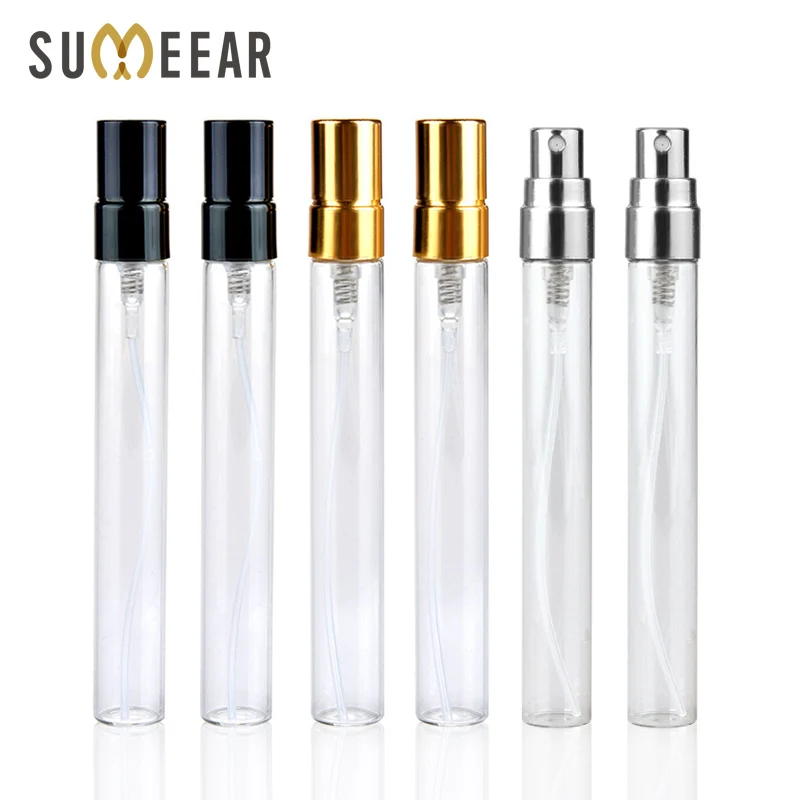 100Piece/Lot 10ml Refillable Perfume Bottle Empty Spray Bottle Aluminium Perfume Bottles Atomizer Cosmetic Travel Container