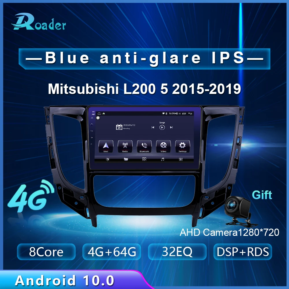 Автомобильный мультимедийный плеер Roader Android 10 0 автомобильный DVD для Mitsubishi L200 Triton 2015 2019 4 ГБ/64 ГБ радиоприемник