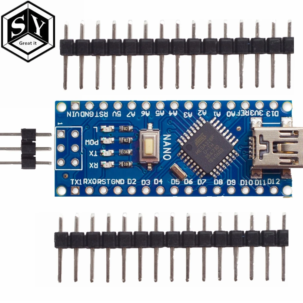 Nano Mini USB с Загрузчиком совместимый Nano 3,0 контроллер для arduino CH340 USB драйвер 16 МГц Nano v3.0 ATMEGA328P/168 P
