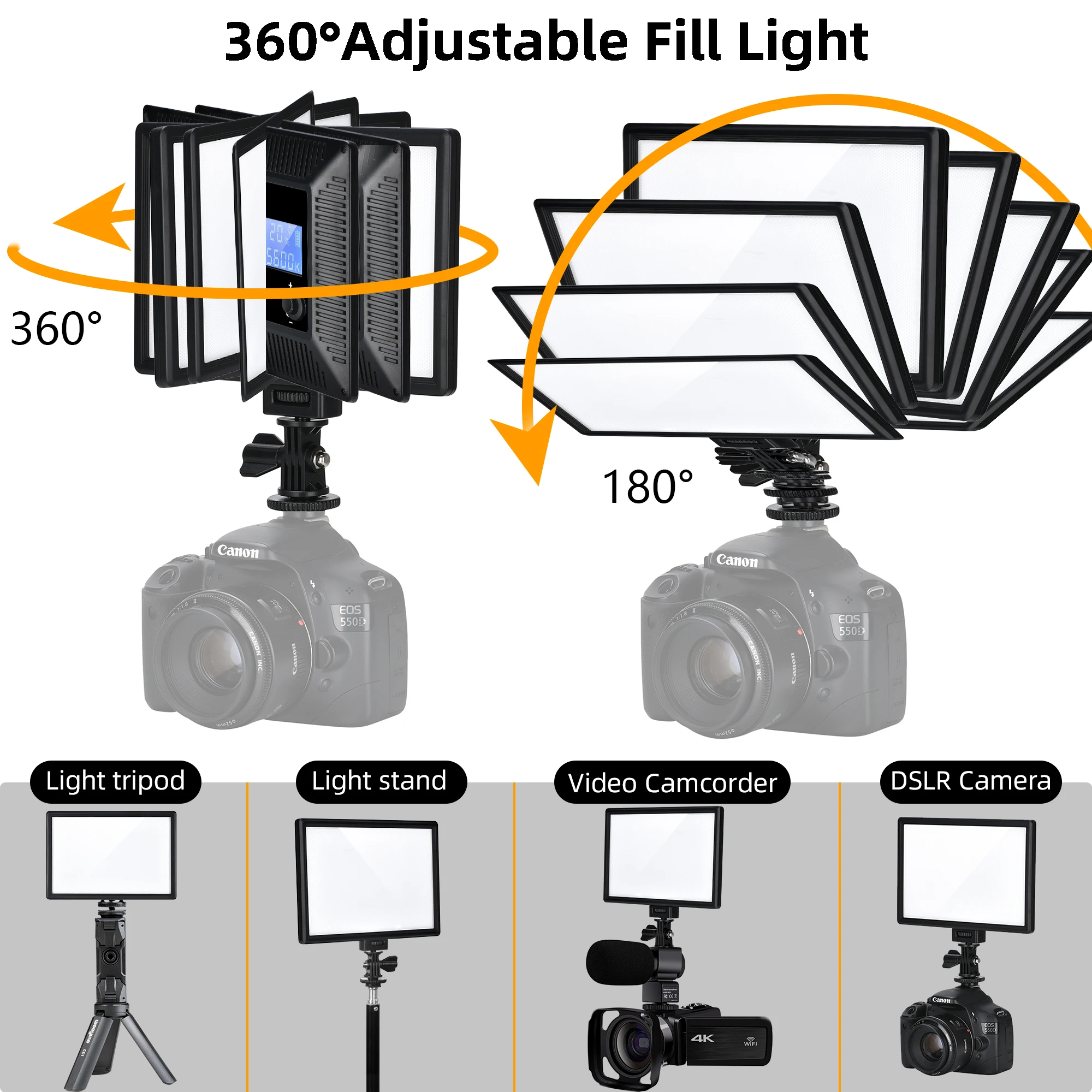 Viltrox L116T Portable LED Video Light On-Camera Bi-Color Studio Photography Lamp Panel With Battery for Makeup Artist Show Live