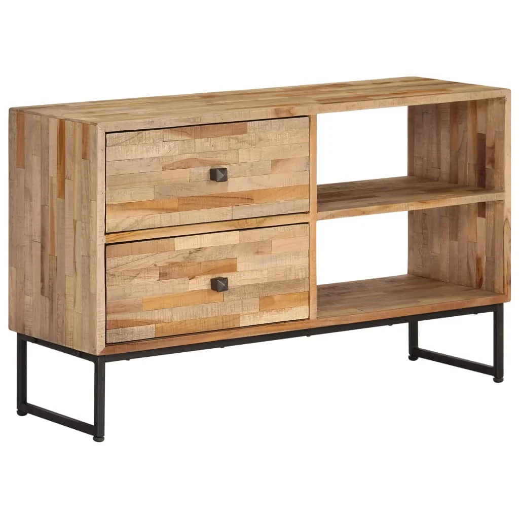 

VidaXL TV Cabinet Computer Monitor Universal Tv Stand Small Table for Tv High Quality Recycled Teak Wood Table Storage 90x30x55c