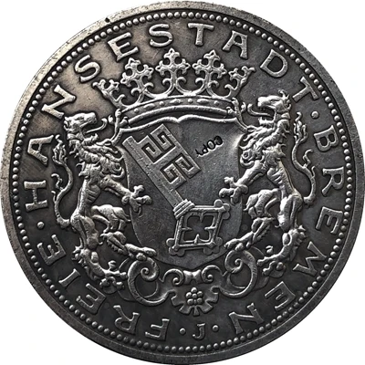 

German 1904 2 Mark coin copy 28MM