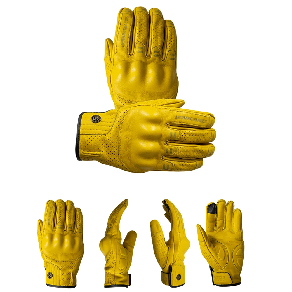 Звездное поле рыцарь классические винтажные перчатки Rether мотоциклетные