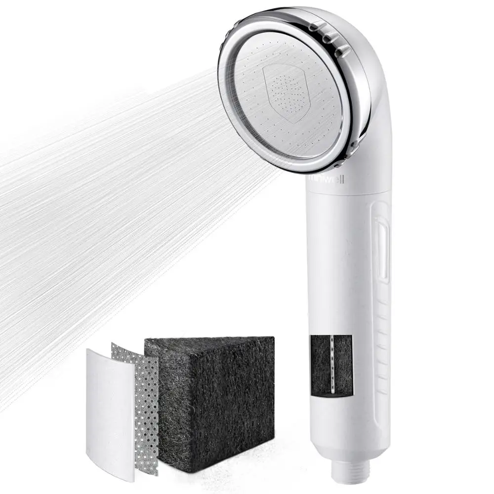 Handheld Shower Head Miniwell Handheld Shower Head with Filter-Multi Stage Filtration Shower Filter for Hard Water
