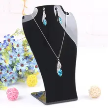 Прямая с фабрики 28,5 см высокий Большой акриловый дисплей ожерелье манекен для демонстрации ювелирных изделий стойка держатель серьги Витрина 5 шт./лот