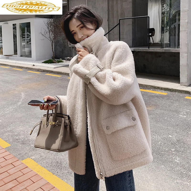 Echte Schapen Shearling Bont Jas 2020 Herfst Winter Jas Vrouwen 100% Wollen Jassen En Jassen Vrouwen Uitloper Abrigo Mujer Mijn Echte Schapen Shearling Bont Jas 2020 Herfst Winter Jas Vrouwen 100% Wollen Jassen En Jassen Vrouwen Uitloper Abrigo Mujer Mijn