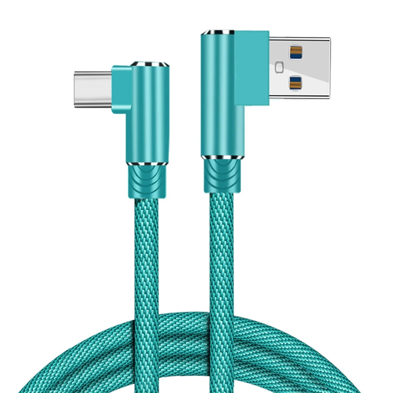 Кабель usb type C, 90 градусов, быстрая зарядка данных, USB C кабель для samsung S10 S9 S8 для Xiaomi mi8 mi9 huawei P20 P30 USB-C зарядное устройство