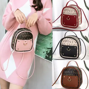 

Fashion Women Small Travel Backpack Female PU Leather Backpacks For Ladies School Bookbag Portable Printed Shoulder Bag Bagpack