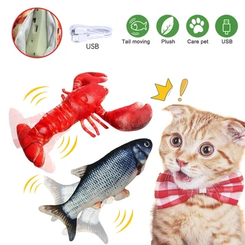 

Electronic Pet Cat Toy Electric USB Charging Simulation Fish LobsterToys for Dog Cat Chewing Playing Biting Supplies