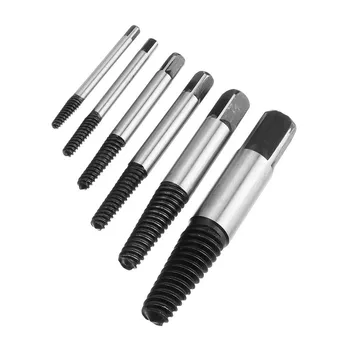 

6Pcs/set Steel Damaged Screw Extractor Drill Bit Broken Speed Out Guide Set Broken Bolt Remover Easy Out Tool Accessories