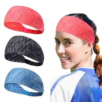 

Breathable Yoga Striped Headband Outdoor Sports Workout Fitness Elastic Sweatband Football Running Headwrap Hairband 2020