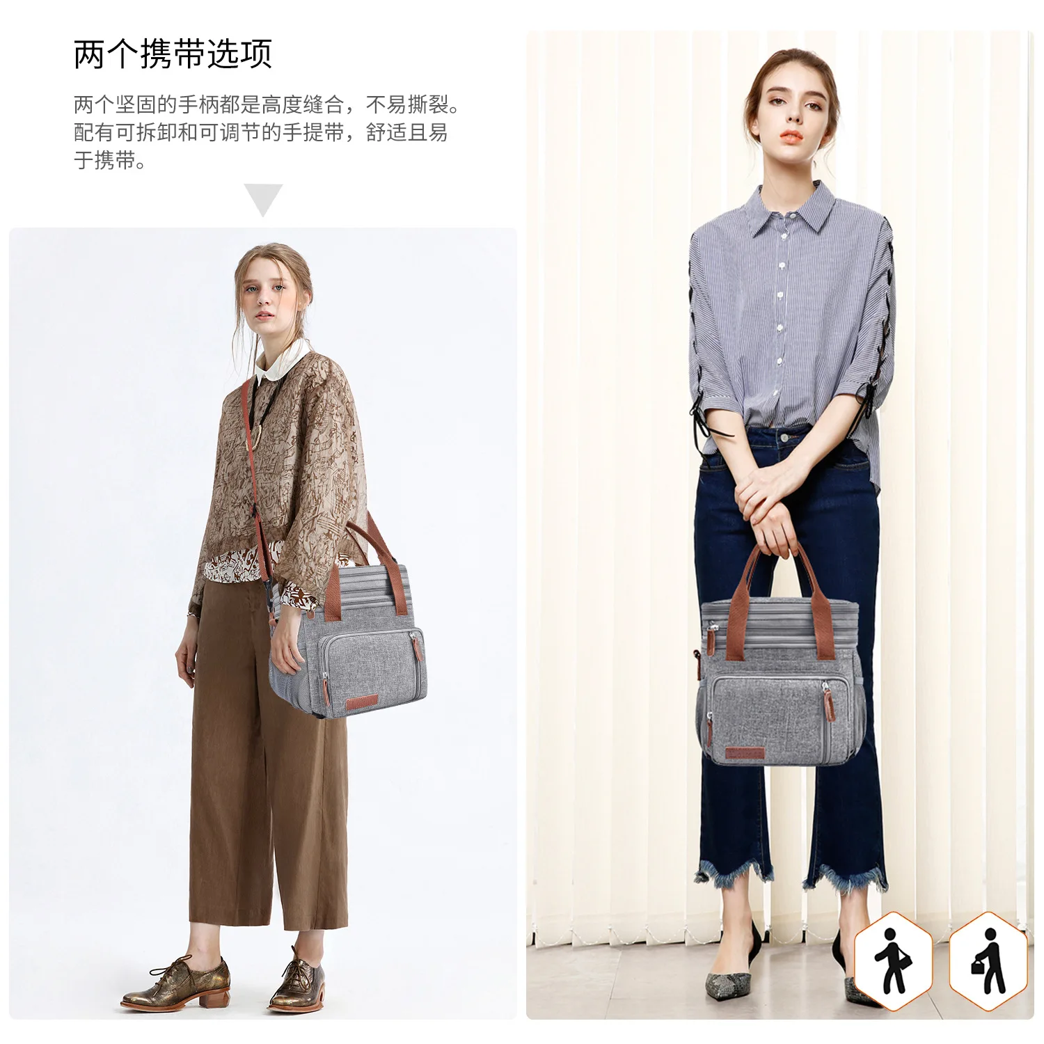 Single Shoulder Bag Portable Fresh-keeping Cold Double-layer Large Capacity Picnic Bag Ice Bag Outdoor Picnic
