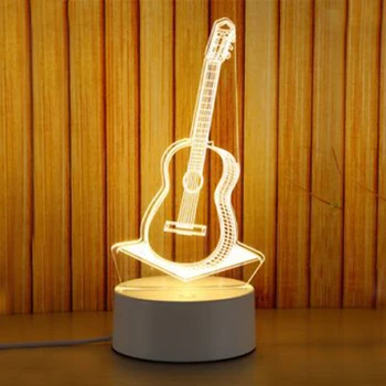 

Plug 3D Castle/Eiffel Tower/Floral/Guitar shape LED Night Light Bed Room Bedside Table Night Lamp Sleeping Light
