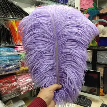 

10pcs Pretty Light Purple 30-35cm/12-14 inch Natural Ostrich Feathers Wedding Party Christmas Home Craft Accessories Decoration