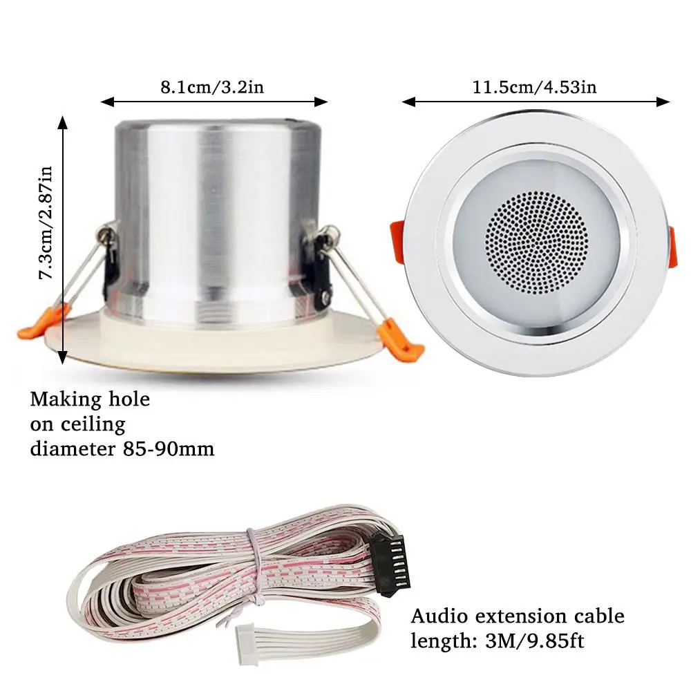 Remote Control Led Ceiling Round Downlight Bluetooth 4.0 Music App Smart Light Fixtures For Home Baseus Kitchen Indoor Lighting