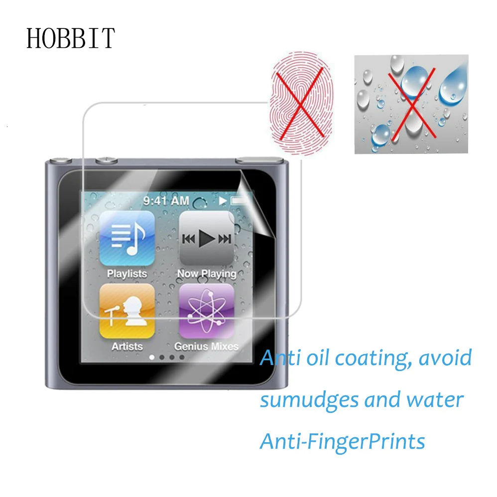 3 упаковки для Apple iPod Nano 6 6-го поколения Анти-шок 7H нано взрывозащищенный MP3-плеер защитная пленка против царапин