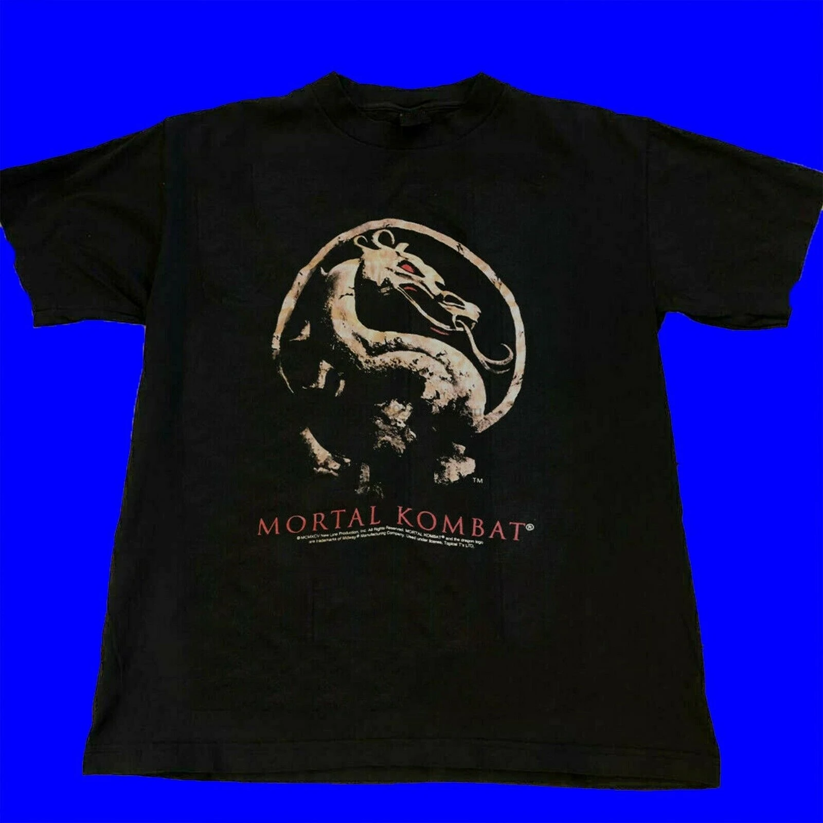 Винтажная редкая футболка Mortal Kombat Fruit Of The Loom размер X-2XL Репринт | Мужская одежда