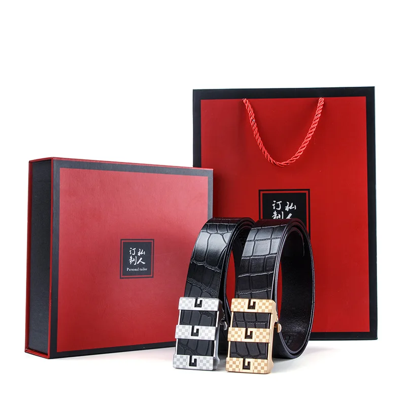 

Korean-style New Style Lettered-Shaped Belt Elegant Men's Fashion Leather Belt Men Exquisite Leather Belt