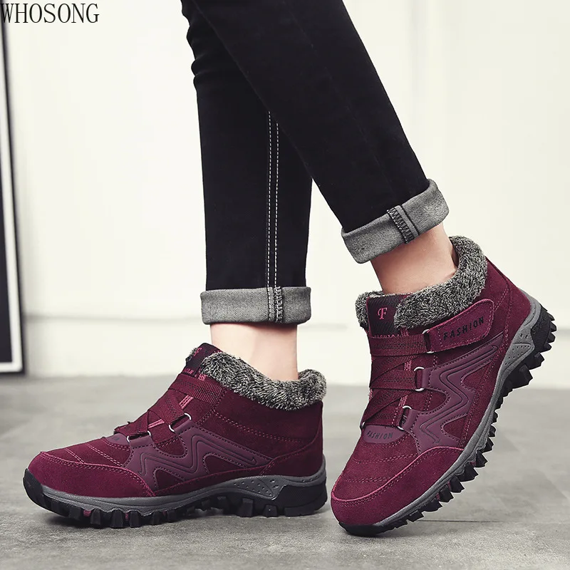 Г., женские зимние ботинки высококачественные зимние теплые ботильоны женские кроссовки на платформе, Женская водонепроницаемая обувь на танкетке, Mujer, m541