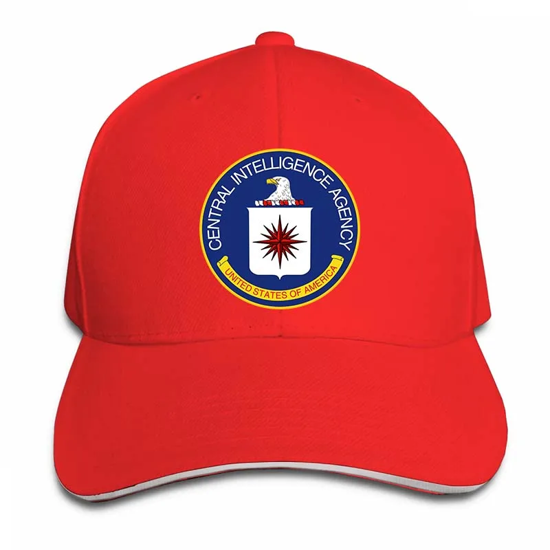 CIA ЦРУ бейсбольная кепка usa для мужчин и женщин, Кепка-тракер Шапки модные регулируемые кепки - Цвет: 2-Red