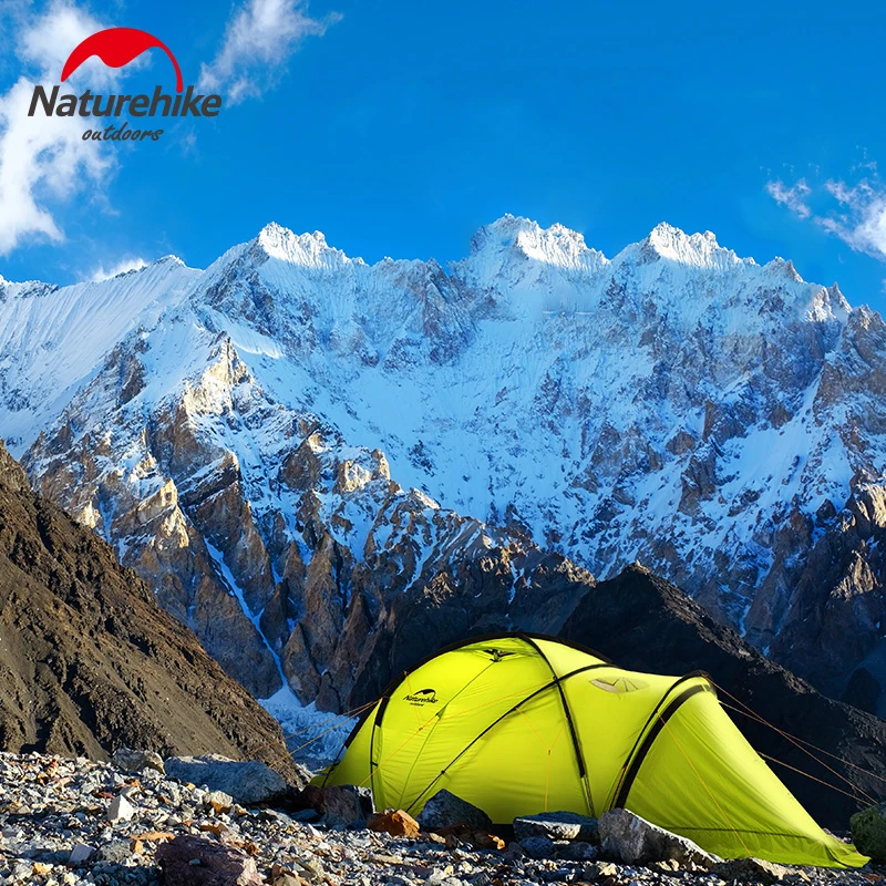 Naturehike 2 человек открытый палатки 4 сезона горные ползунки палатка 70D нейлон морозостойкие для кемпинга Пеший Туризм Высокие горы NH19ZP01
