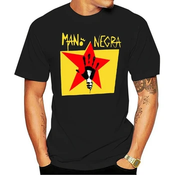 

New Mano Negra Manu Chao Rock Band Men'S Black T-Shirt Size S M L Xl 2Xl 3Xl Diy Prited Tee Shirt