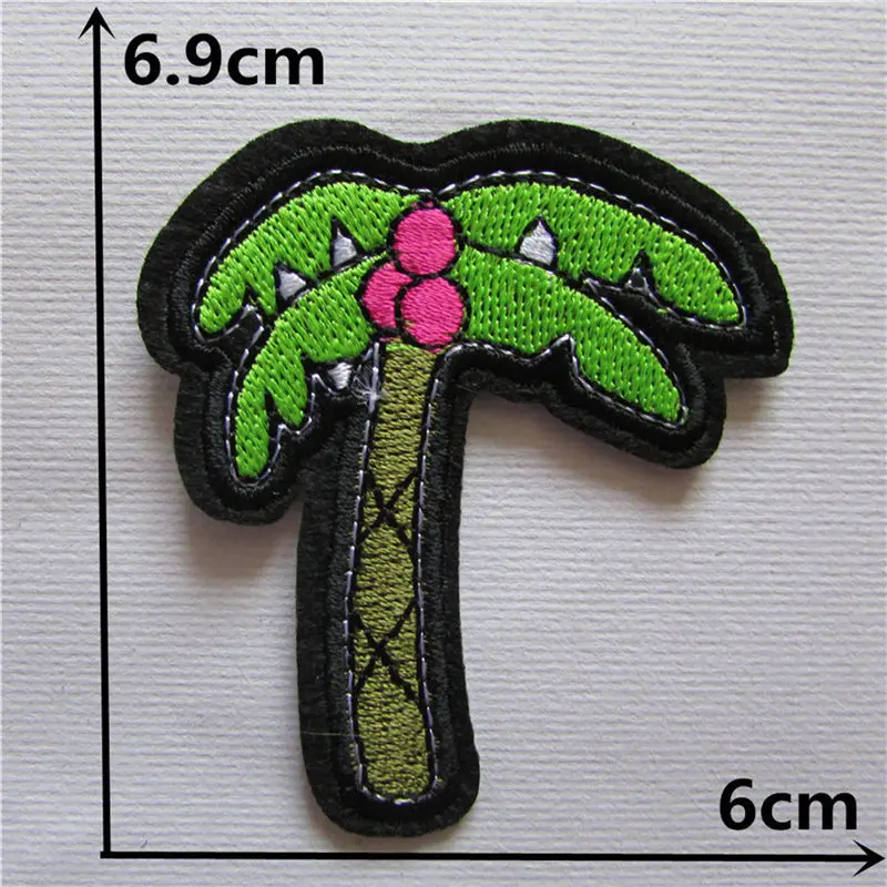 Нашивки с вышивкой деревьев аппликации для шитья одежды искусственные полоски