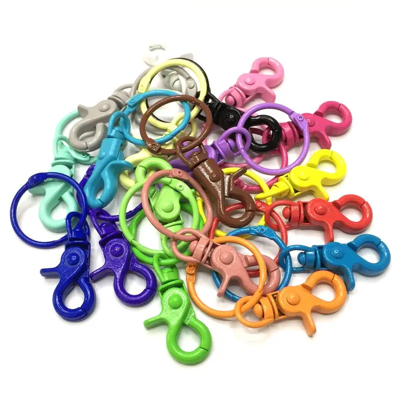 2Pcs-Colorful-Metal-Key-Openable-Unisex-Keyring-Keychain-Keyfob-Loose-leaf-DIY-Accessories-Dog-buckle (2)