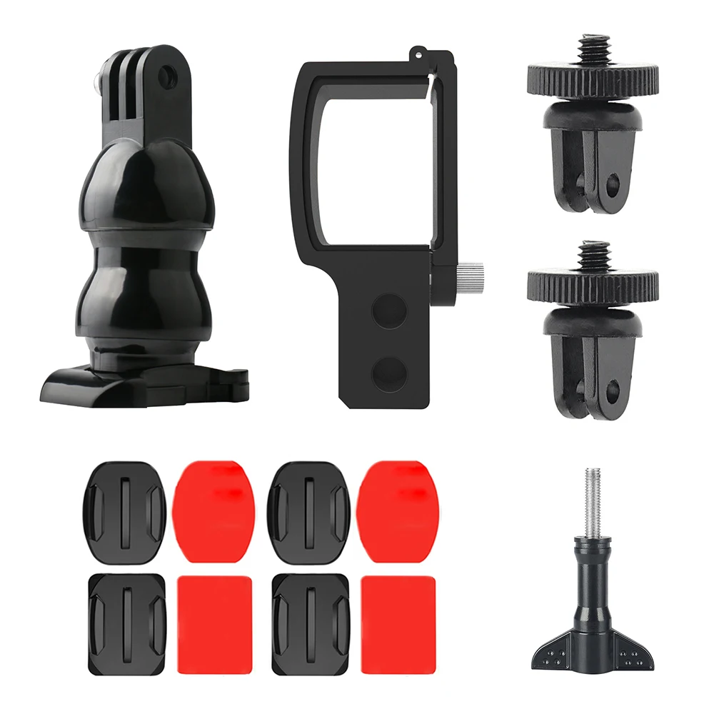 

Action Camera Helmet Mount Buckle Plate + Mini Bracket +Adapter &Long Screw+Camera Holder Kit for DJI OSMO Pocket Gimbal Camera