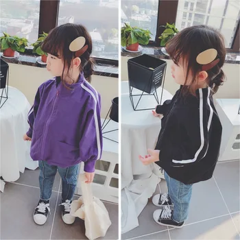 

Boys and girls casual sports cardigan loose long-sleeved zipper jacket autumn and winter models 2 to 6 years old clothes