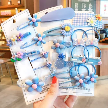 

13style Mini Cartoon Children Lovely Hair Decoration Gift Hair Clip Hairpins Styling Tools Appliances Rainbow Flowers Shape Clip