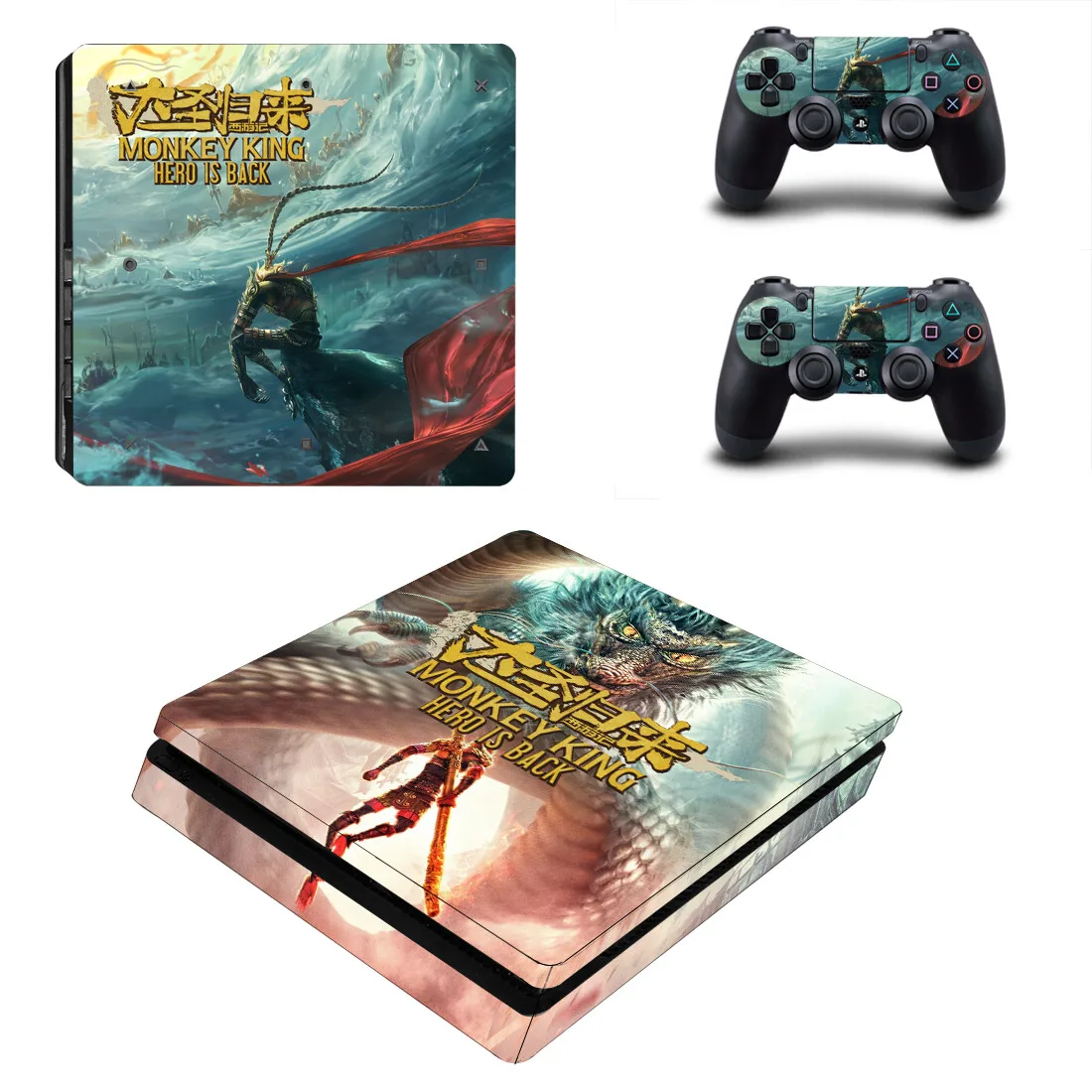 Король обезьян: Герой снова PS4 Slim sticker s PS 4 Play station 4 Slim Skin sticker для playstation 4 Slim консоли и контроллера