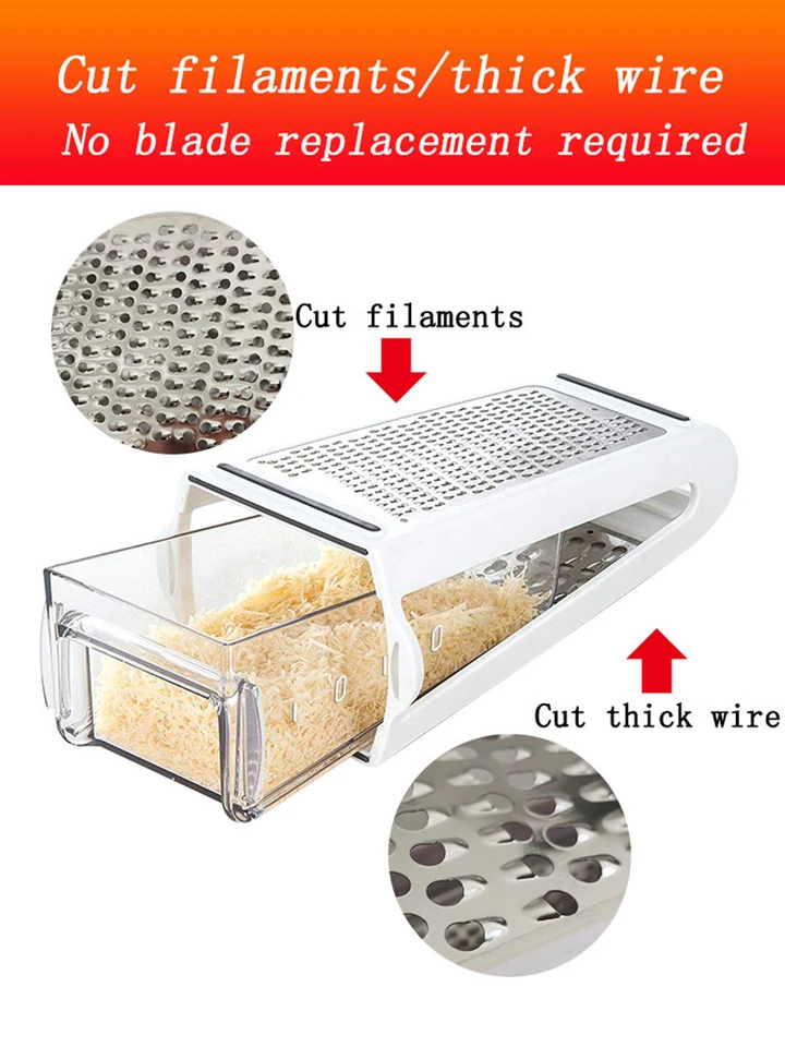 Double-Sided Stainless Steel Grater Storable Ginger Shredder  Multi-Functional Storage Cheese Planer kitchen accessories - AliExpress