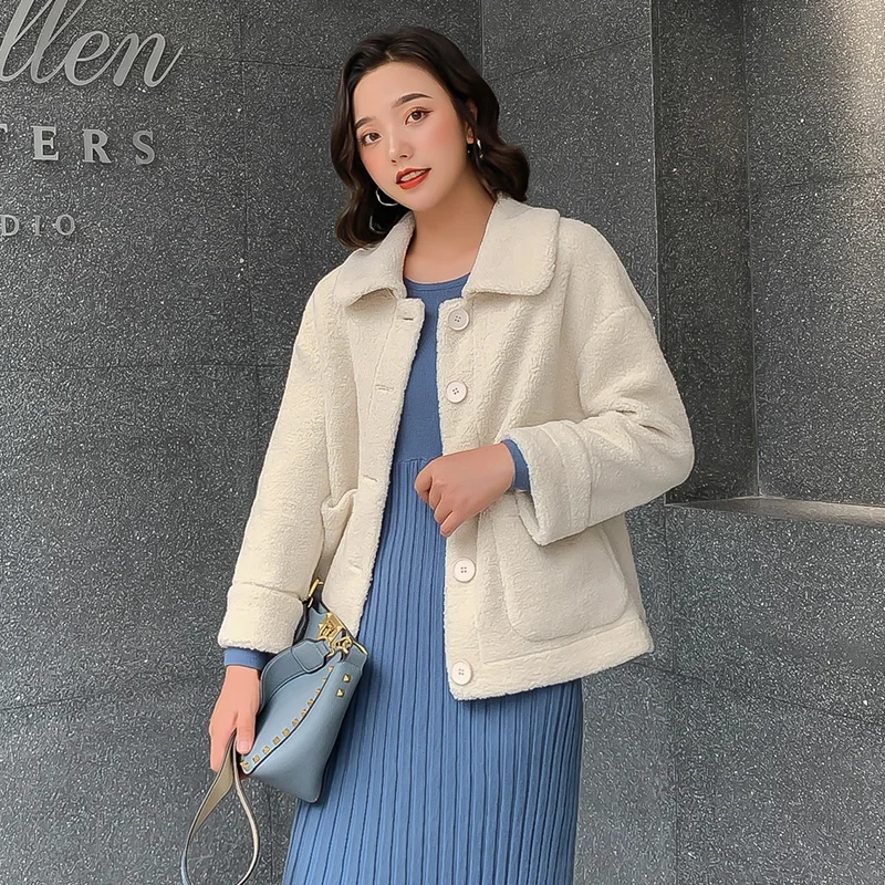 

Winter Elegant Wool Coat Women Korean Fashion Button Coats Vintage Woolen Overcoat Camel Oversize Plus Size Female Outwear S0247
