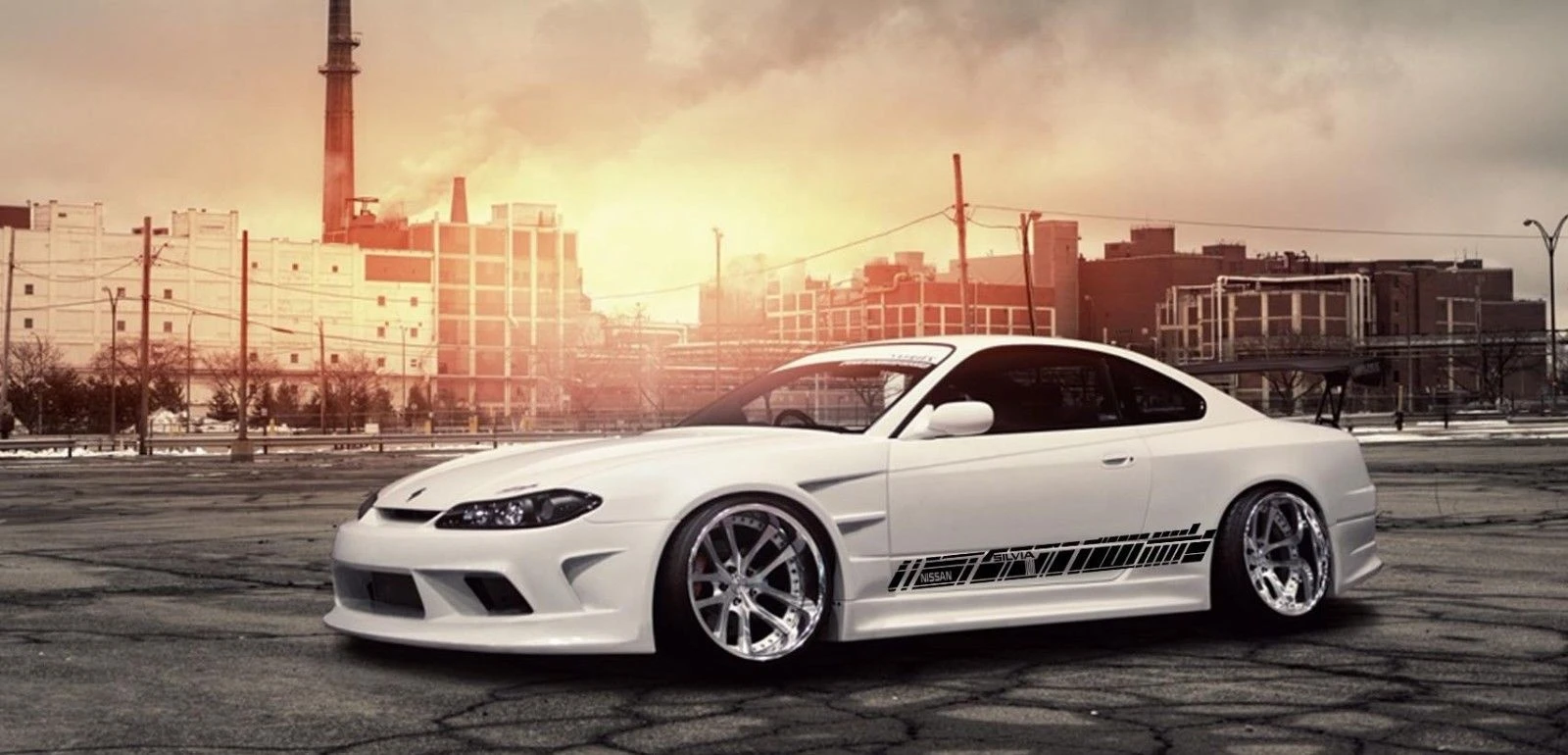 For 1set 2pcs Style 3 Decal Sticker Side Stripe Kit Nissan Silvia 0sx 240sx S14 S14a S15 Car Styling Car Stickers Aliexpress