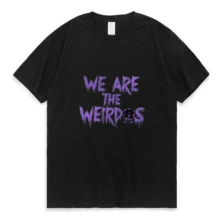 

Summer WE ARE THE WEIRDOS Letter Printed Men Women T-shirt Harajuku Simple Y2K Korean Gothic Tops Tee Punk Cute Ins T-shirts New