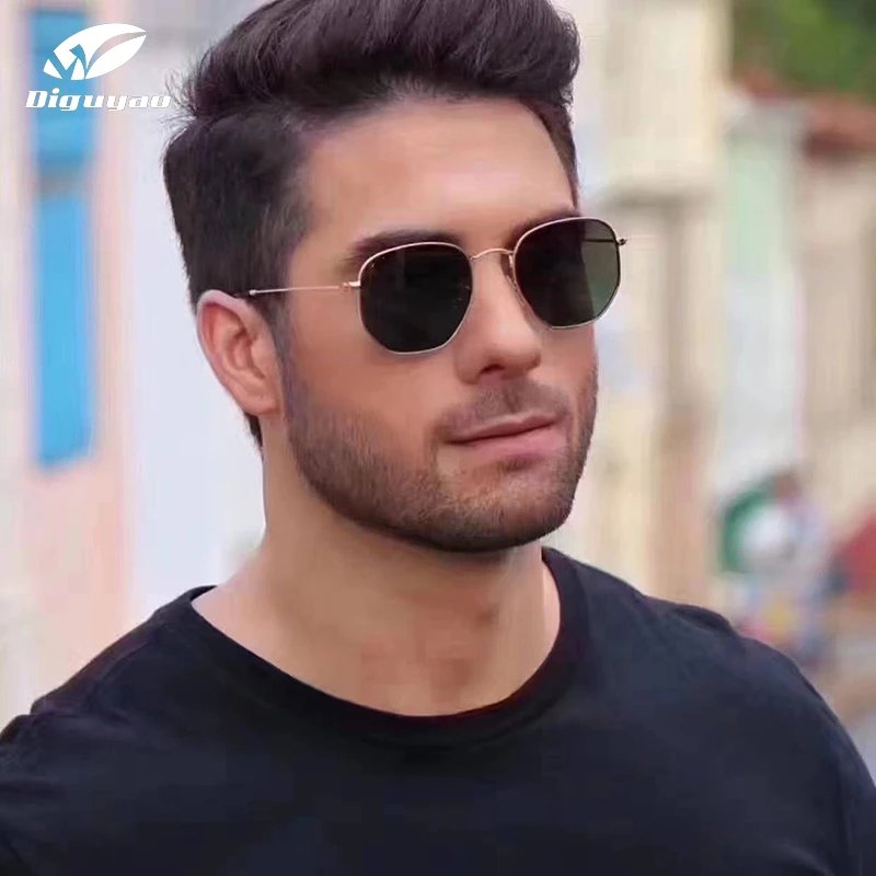 Gafas De Sol De estilo retro mujer y hombre, lentes De Sol De diseño De marca, planas, metálicas, Unisex, 2020|lunette brand|lunettes designhexagon sunglasses - AliExpress