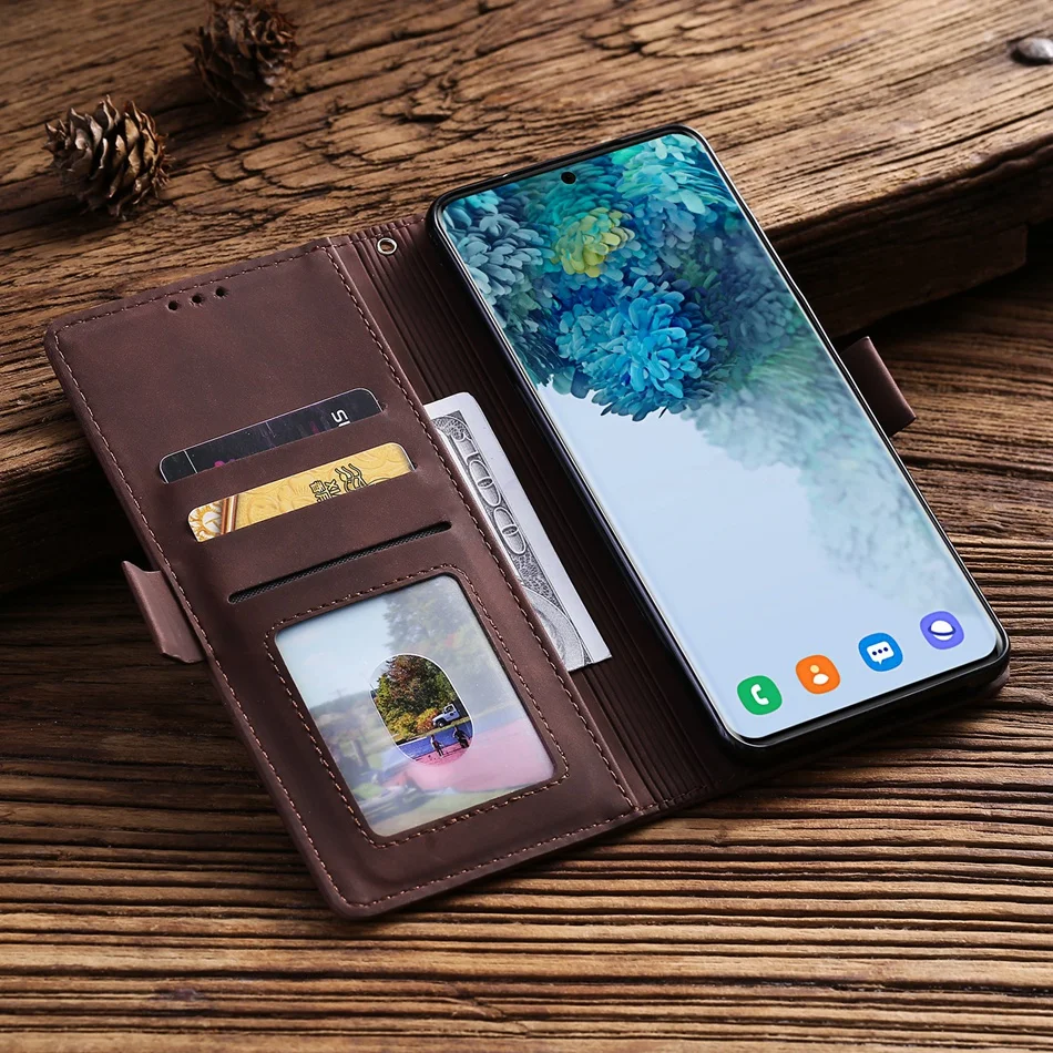 Retro Bao Da Cho Xiaomi Mi 9 9T Note10 Lite A3 Redmi Note 7 8 8T Pro 10 k20 Lật Thẻ Từ Giá Đỡ Ví Điện Thoại Da phone cases for xiaomi